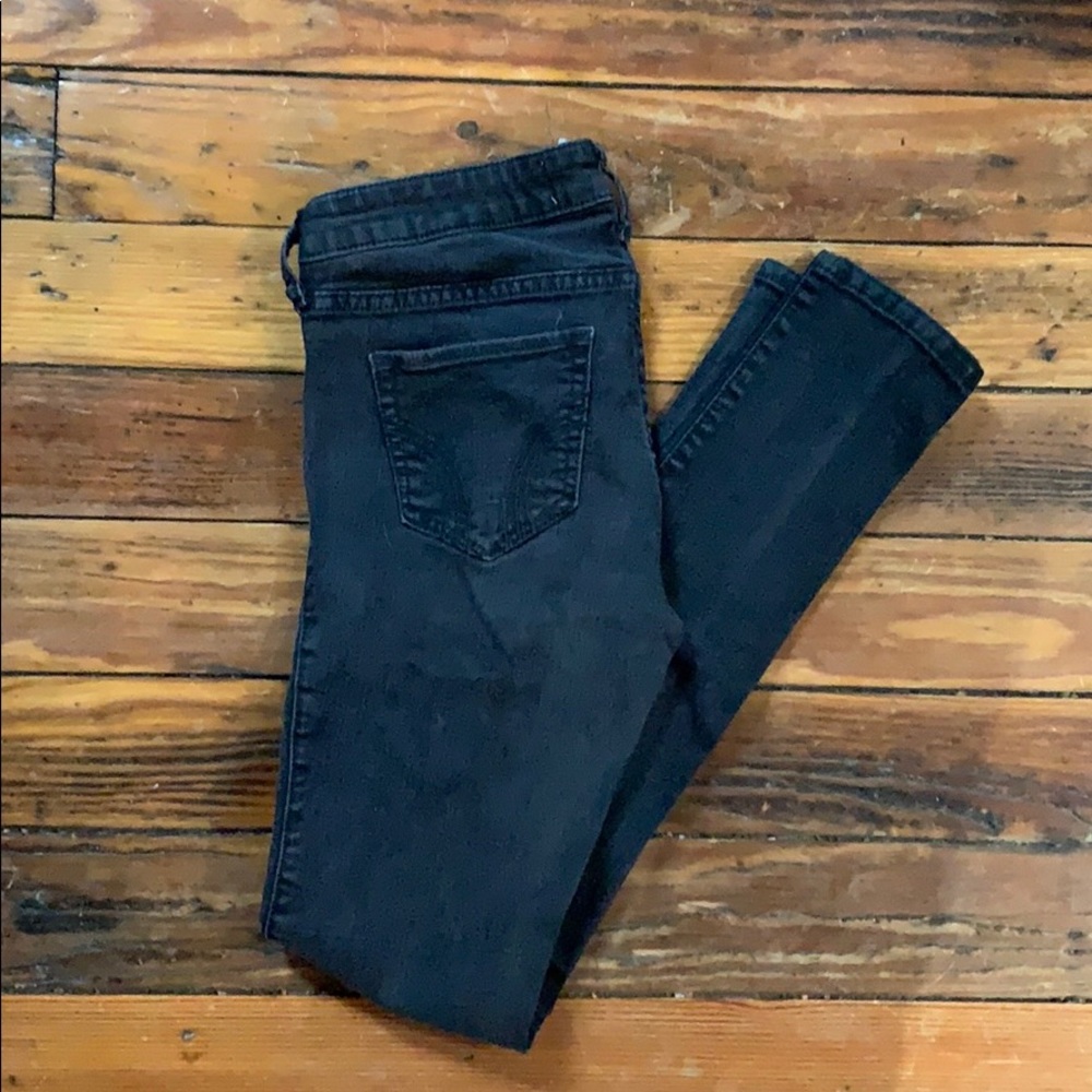 Hollister black skinny jeans size 5 short